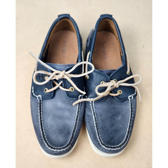 Timberland Boat Shoes 9M Navy Leather 6367A Anti-Fatigue Classic Preppy - Picture 1 of 9